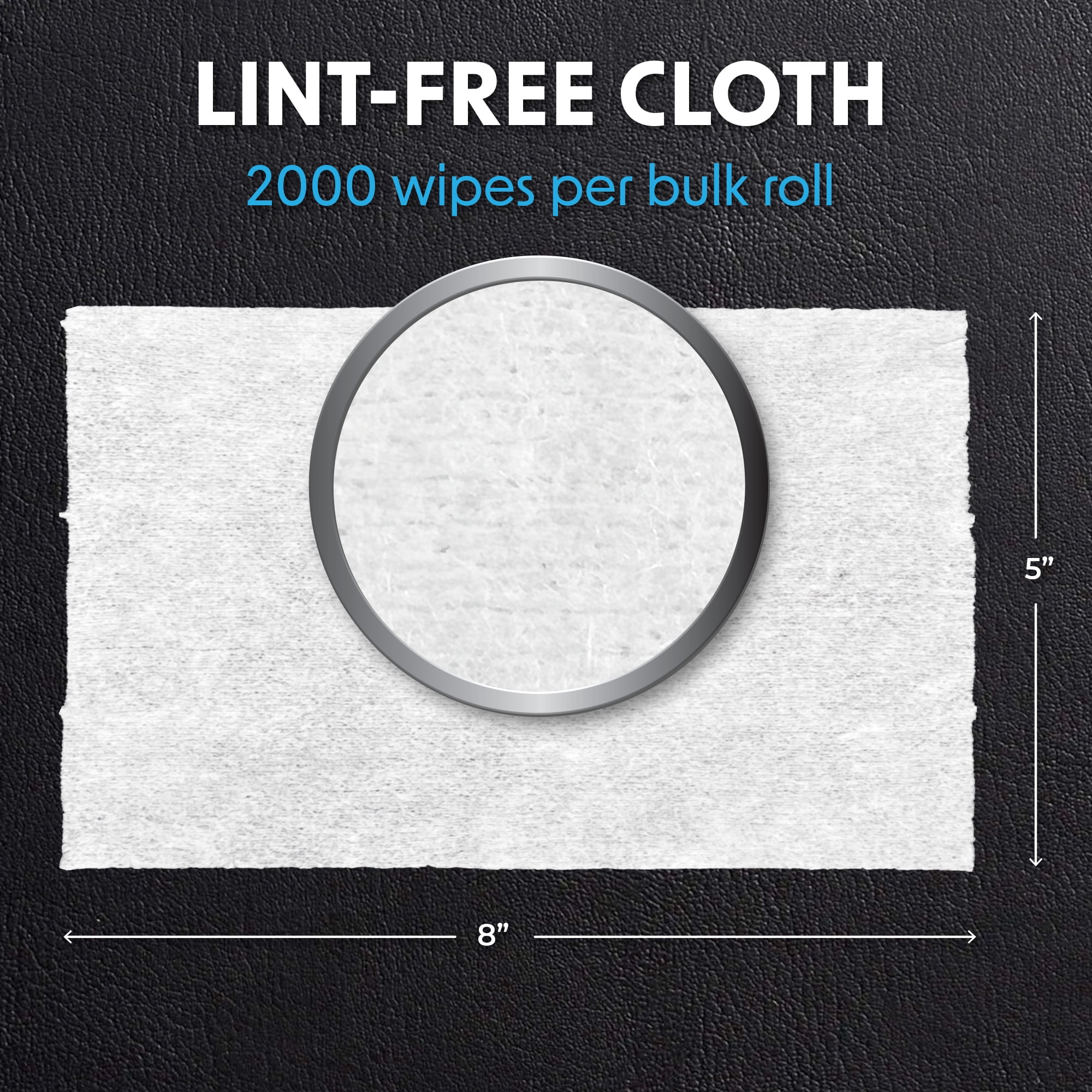 Wipex Max Out Sanitizing Gym Wipes Refill Roll, 2000 Count, 5" x 8", Commercial Dispenser Wipes for Fitness Centers, Schools, Offices & Public Facilities