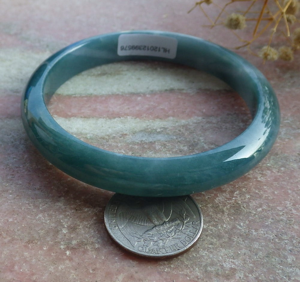 Icy Green Natural A JADE Jadeite Bangle Bracelet 60 mm 682124 TN