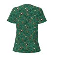 thumbnail image 5 of Wukai Cartoon Air Transportation Casual V-Neck Graphic Tees for Women: Lightweight and Breathable Summer Tops with Stylish Design-Small, 5 of 8