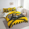 thumbnail image 3 of Feelyou Tractor Machinery Truck Twin Bedding Sets 7-Piece, Yellow Construction Vehicle Bedding Comforter Set, Teens Boys Girls Reversible Sheet Sets, Ultra Soft Home Decor, 3 of 7