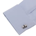 thumbnail image 3 of Perfect Cufflinks Panda Bear Black Enamel Cufflinks, Silver Tone, 3 of 4