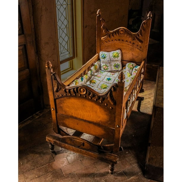 Laminated Poster Baby Cradle Baby Crib Antique Baby Cradle Poster