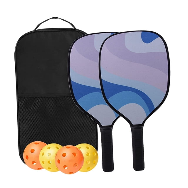 Premium Wooden Pickleball Paddle Set with Honeycomb Core - 2 Rackets, 4 Balls & Portable Storage Bag, Pink Design. Features Low-Profile Durable Edge Protection, Ergonomic Comfort Grip, Ideal for All