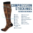 thumbnail image 2 of FORMRS Womens Knee High Socks Casual Long Thick Travel Daily Wear, 1 Pair, Brown Tribal Pattern, 2 of 6