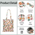 thumbnail image 5 of Cute Peach Canvas Tote Bag – Reusable Grocery Bag with Watercolor Fruit Print, Kawaii Summer Peach Design, Eco-Friendly Cotton Shopper for Daily Use, 5 of 7