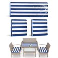 thumbnail image 1 of Bruxolay Fundas De Cojín Para Muebles De Patio Al Aire Libre, Fundas De Repuesto Impermeables Para Sillas De Ratán De 4 Piezas, Juego De Muebles De Mimbre, Paquete De 3 Rayas Azules Y Blancas, Solo Fu, 1 of 1