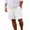 White, variant on Turilly Men's Shorts Casual Solid Pocket Elastic Waist Straight Half Shorts Pants Sport Pants