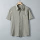 thumbnail image 1 of pstuiky camisetas de hombre, Camisa informal de manga corta con solapa y botones de color liso para hombre ropa de hombre xxxxl, 1 of 9