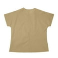thumbnail image 5 of Womens 100% Linen Casual Cap Sleeve Tops Basic Summer Loose Fit Blouse, 5 of 7