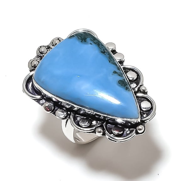 Natural Owhyee Opal Gemstone Handmade 925 Sterling Silver Ring Size 8