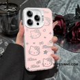 thumbnail image 1 of Estuche sencillo de Hello Kitty en color plateado para teléfono Apple 16promax, estuche para iPhone 15, dibujos animados 14, resistente a caídas 13 para mujer, 1 of 5