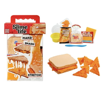Slime Life Grilled Cheese with Chips DIY Slime Kit, Make, Smash, and Stretch Your Food Slime, Ages 8 