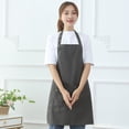 thumbnail image 2 of Cocina Delantal Canvas Funda protectora impermeable Simple Casas Casas Delantales Trabajo Ropa de trabajo con bolsillo para restaurante Cafetería Gris Scienceny HA011665-05, 2 of 7