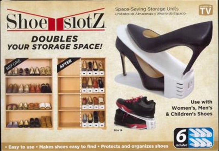 SS1000 Shoe Organizer New In Box Shoe Slotz Storage Units Set of 6 