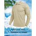 thumbnail image 4 of Pinspark Men's Long Sleeve Polo Quick Dry Lightweight Breathable UPF 50+ Sun Protection Shirt with Left Sleeve Pocket, 4 of 5