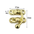 thumbnail image 3 of Lefu 30pcs Antique Bronze Iron Padlock Hasp Hook Lock For Mini Jewelry Wooden Box, 3 of 6