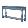 thumbnail image 6 of Tcbosik 63 Inch Long Console Table, Behind Couch Table with Open Shelf and 3 Storage Drawers, Narrow Foyer Table for Entryway, Hallway, Living Room, Navy, 6 of 11