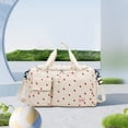 thumbnail image 1 of Fiudx Bolso de Mano con Estampado de Fresa, Bolso de Mano de Gran Capacidad con Compartimento para Zapatos y Separación Entre Ropa y Artículos Húmedos y Secos, Bolso Ligero de Pana para Fin de Semana, 1 of 6