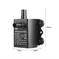 thumbnail image 3 of Mini bomba de agua sin escobillas ultrasilenciosa DC12V 5W, fuente sumergible impermeable, circulación de acuario, elevación de 280L/H Namotu LL-0374, 3 of 5