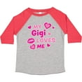 thumbnail image 3 of Inktastic Valentine's Day My Gigi Loves Me Hearts and Lips Boys or Girls Toddler T-Shirt, 3 of 5