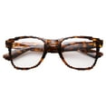 thumbnail image 2 of grinderPUNCH 8 Bit Small Pixel Adult Glasses Clear Lens Nerd Video Game Geek - Tortoise for Men and Women, 2 of 5