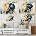 thumbnail image 4 of DESIGN ART Designart 'Blue And Gold Floral Bunch II' Floral & Botanical Canvas Wall Art 44 in. wide x 34 in. high, 4 of 5