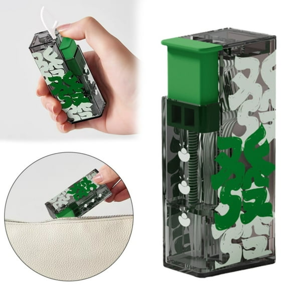 Portable Dental Floss Pick Organizer Travel Flosser Dispenser Storage Case Refillable Holder Boxes with 10 Floss Picks for Teeth Cleaning Travel Holders For Men and Women 0.98x1.41x3.34 inch