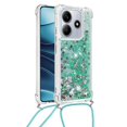 thumbnail image 2 of For Xiaomi Redmi Note 14 4G (164.84x78.15x8.16mm) TPU Case Quicksand Phone Cover with Lanyard - Lase, 2 of 5