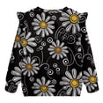 thumbnail image 6 of Xoenoiee Daisy Flower Print Baby Girl Winter Clothes Cute Ruffle Sweater Toddler Kids Sweatshirts Round Neck Pullover Long Sleeve Newborn Sweaters, Size 7-8 Years, 6 of 7