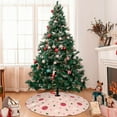 thumbnail image 7 of Lsque Strawberry Print Christmas Tree Skirt, Tree Skirt with Ties or Velcro, Perfect for Holiday Decorations, Halloween, and New Year-48", 7 of 7