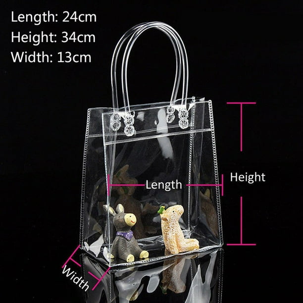 Clear Tote Bag Purse Shoulder Handbag PVC Transparent Plastic Bag