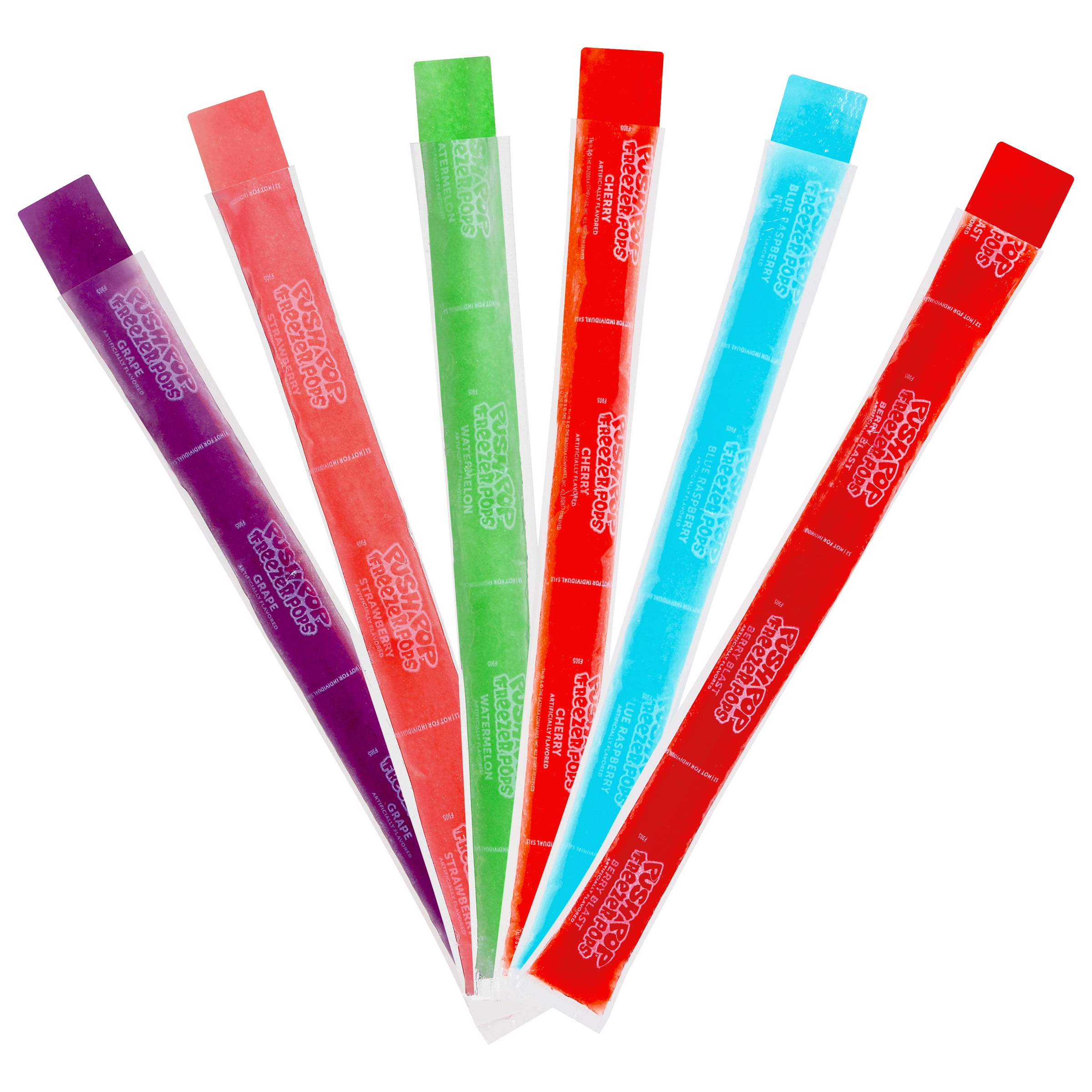 Push Pop Ice Pops, 6 Fruity Flavors, 48 Count Box
