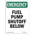 thumbnail image 1 of SignMission OS-EM-P-710-V-10498 Signe d'Urgence - Arrêt de la Pompe à Carburant Ci-Dessous, 1 of 1