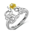 thumbnail image 6 of BNNG Mom Daughter Elephant Ring 925 Sterling Silver Adjustable Love Heart Finger Rings Pendant for Women Wife Mom Daughter Jewelry Gift, 6 of 6