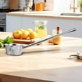 thumbnail image 3 of Cucharón grande de acero inoxidable con mango largo para cocina, cucharón de metal para agua, cuchara sopera, cuchara larga para sopa, suministros para el hogar (56,5 cm), 3 of 8