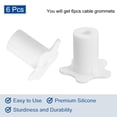 thumbnail image 3 of 6Pcs Cable Grommet for 5/8 Inch Wall Hole, Silicone Cable Routing Kit Wall Cable Pass Through Accessories(White), 3 of 6