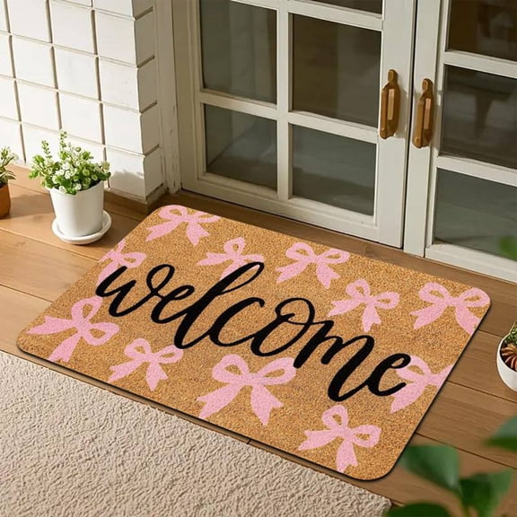 Valentines Day Welcome Doormat Red And P-ink Heart Sweet Rug Loves Indoor Outdoor Entrance Home Front Porch Rugs Decoration Supplies Heart D
