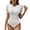 Blanc, variante sur Combinaison Élégante pour Femme à Col en V Ajouré à Manches Longues en Dentelle Justaucorps pour Tenue Décontractée et Déclaration de Mode