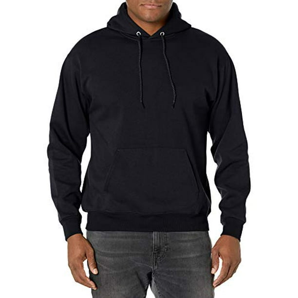 Hanes Men's Pullover EcoSmart Hooded Sweatshirt, Black, Medium ...