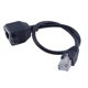 thumbnail image 1 of Câble d'extension réseau Ethernet LAN RJ45 mâle vers femelle de 30 cm, montage sur panneau à vis, 1 of 4