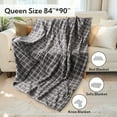 thumbnail image 5 of SUNNY HEAT Electric Heated Blanket Queen Size 84''x90''- 4 Heat Levels & 10 Hours Auto off, Fast Heating & Over-Heat Protection, Light grey lattice, 5 of 6
