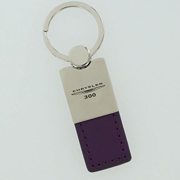 Chrysler 300 Keychain & Keyring - Duo Premium Purple Leather