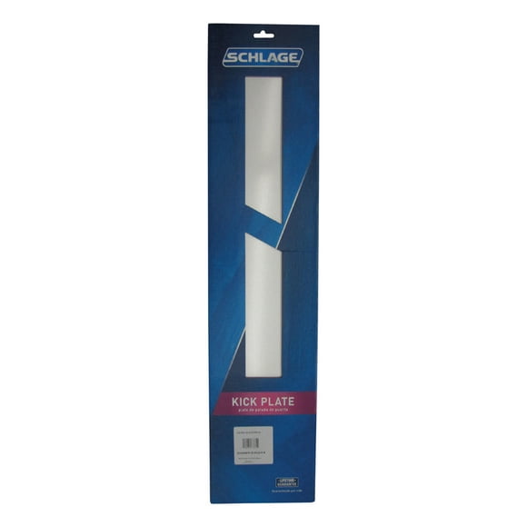 Placa de apoyo Schlage de aluminio anodizado de 20,32 cm de alto x 86,36 cm de largo