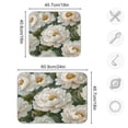 thumbnail image 3 of qxltty Cartoon White Peony Kitchen Drying Mat Extremely Absorbent Microfiber Dish Mats for Plates Cutlery Pots and Pans 16×18in, 3 of 8