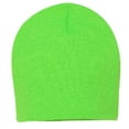 thumbnail image 3 of Daily Knited Plain Beanie - Stay Warm Stylish Stretchy Soft Beanie Hats for Men and Women, 8 inch, Neon Green, 3 of 6