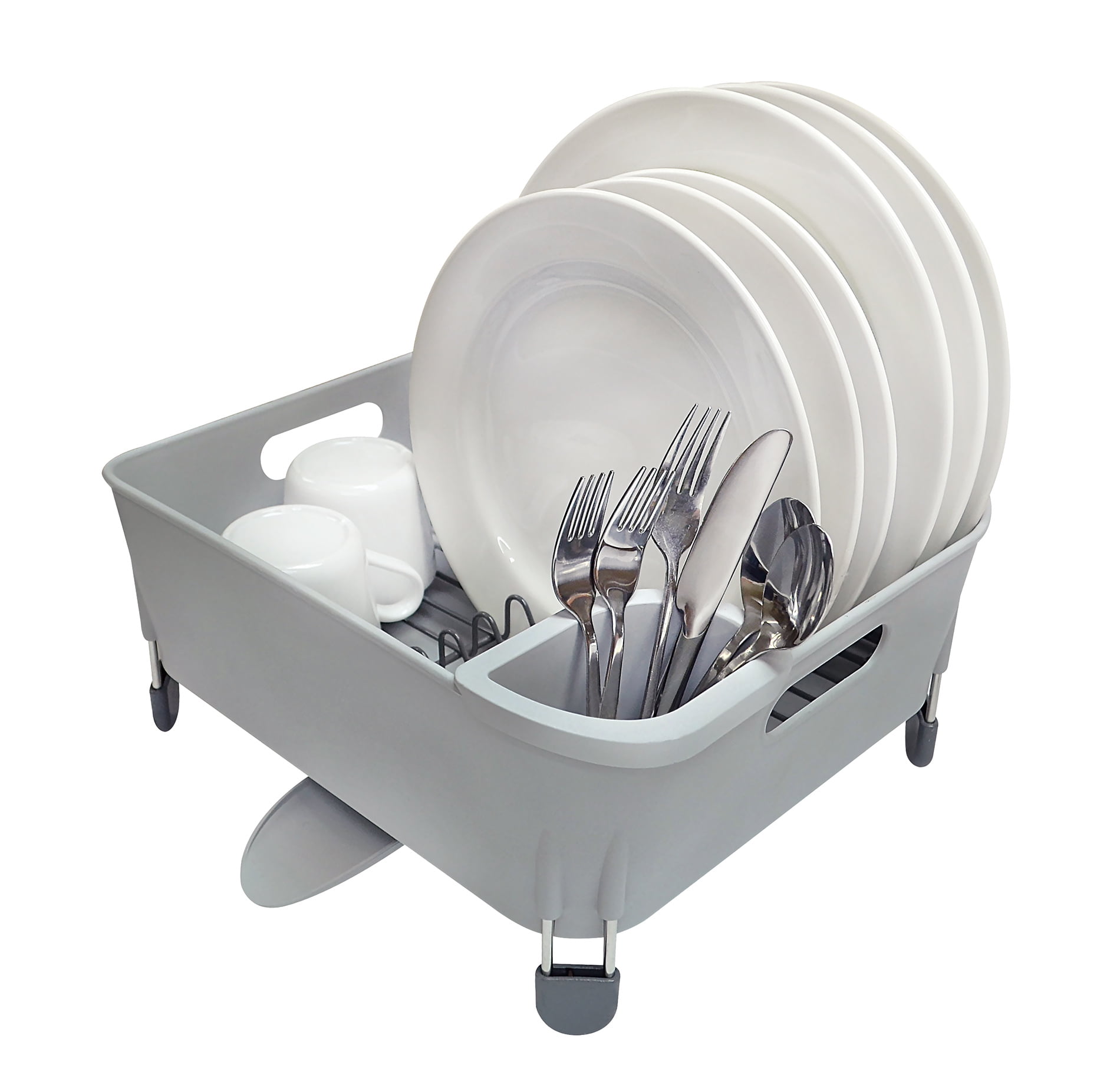 Real Home Deluxe Designer Dish Rack Gray