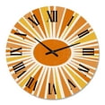 thumbnail image 2 of Designart 'Minimalist Bright Shining Orange Sun Rays I' Modern Wall Clock, 2 of 5