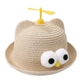 thumbnail image 5 of Kids Sun Hat Portable Spring Summer Breathable Children Bucket Hat Straw Hat Beige, 5 of 8