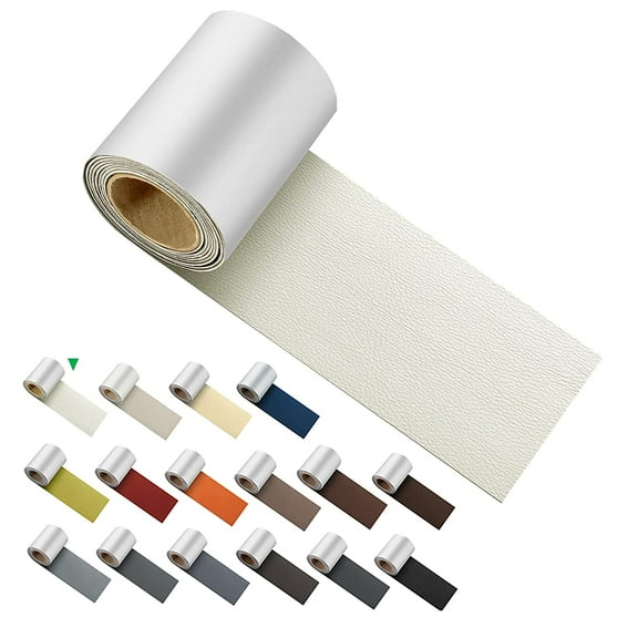 Leather and Vinyl Repair Tape 3x60 inch, Strong Adhesion Backing Self Adhesive Vinyl and Leather Repair Kit for Car Seat, Couch, Furniture, Jacket. Bonded Leather Repair Roll