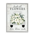 thumbnail image 4 of Stupell Industries Fresh Cut Flowers White Roses Carnations Truckload Graphic Art Gray Framed Art Print Wall Art, Design by Lettered and Lined, 4 of 5